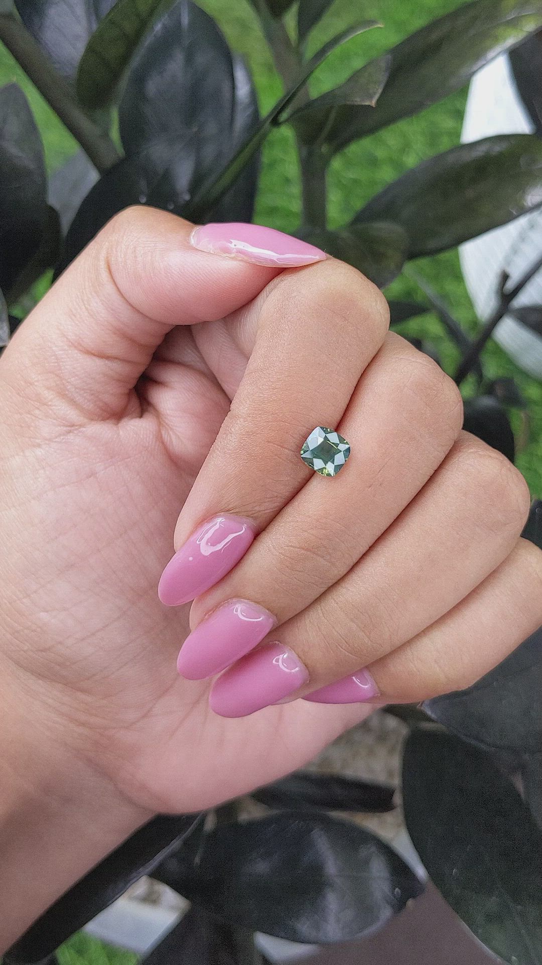 1.19 Ct. Green Sapphire from Madagascar Size Video