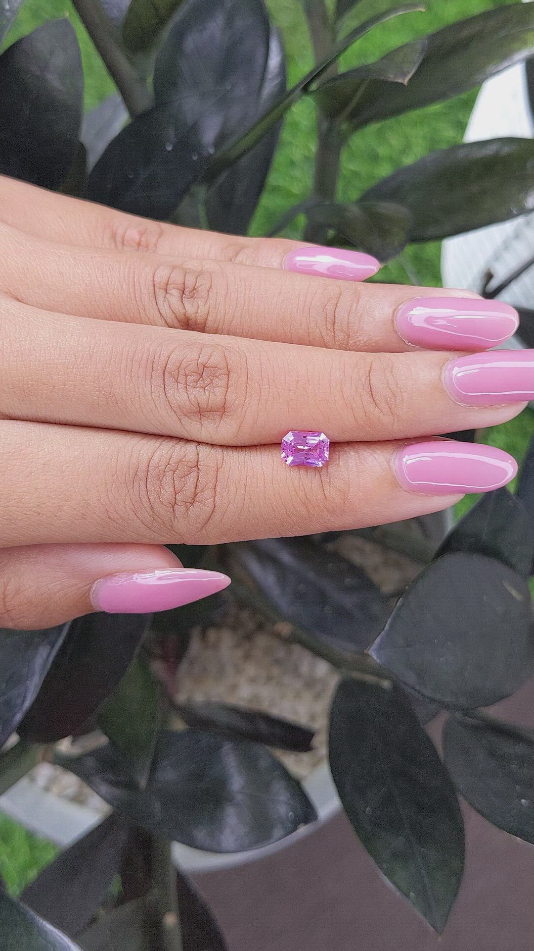 1.20 Ct. Pink Sapphire from Madagascar Size Video