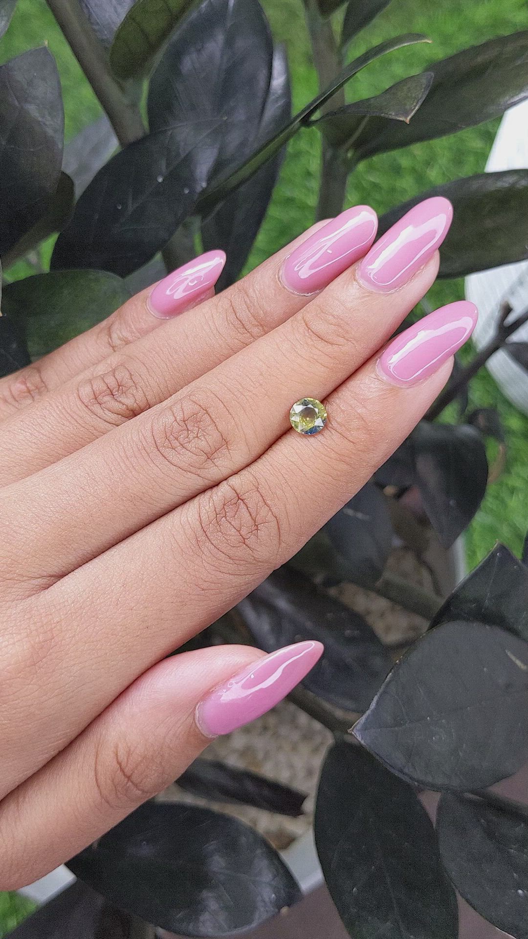 0.84 Ct. Bi Color Sapphire from Ceylon (Sri Lanka) Size Video