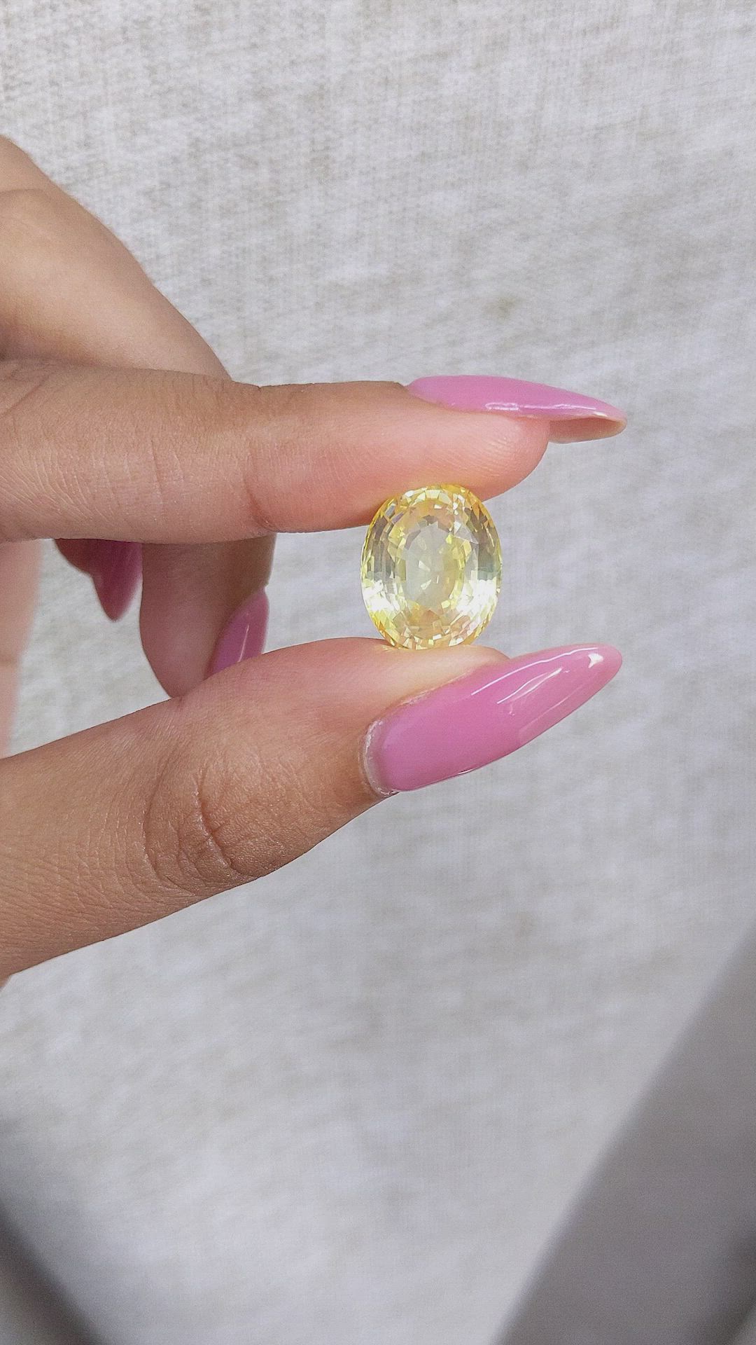 11.02 Ct. Yellow Sapphire from Ceylon (Sri Lanka) Size Video