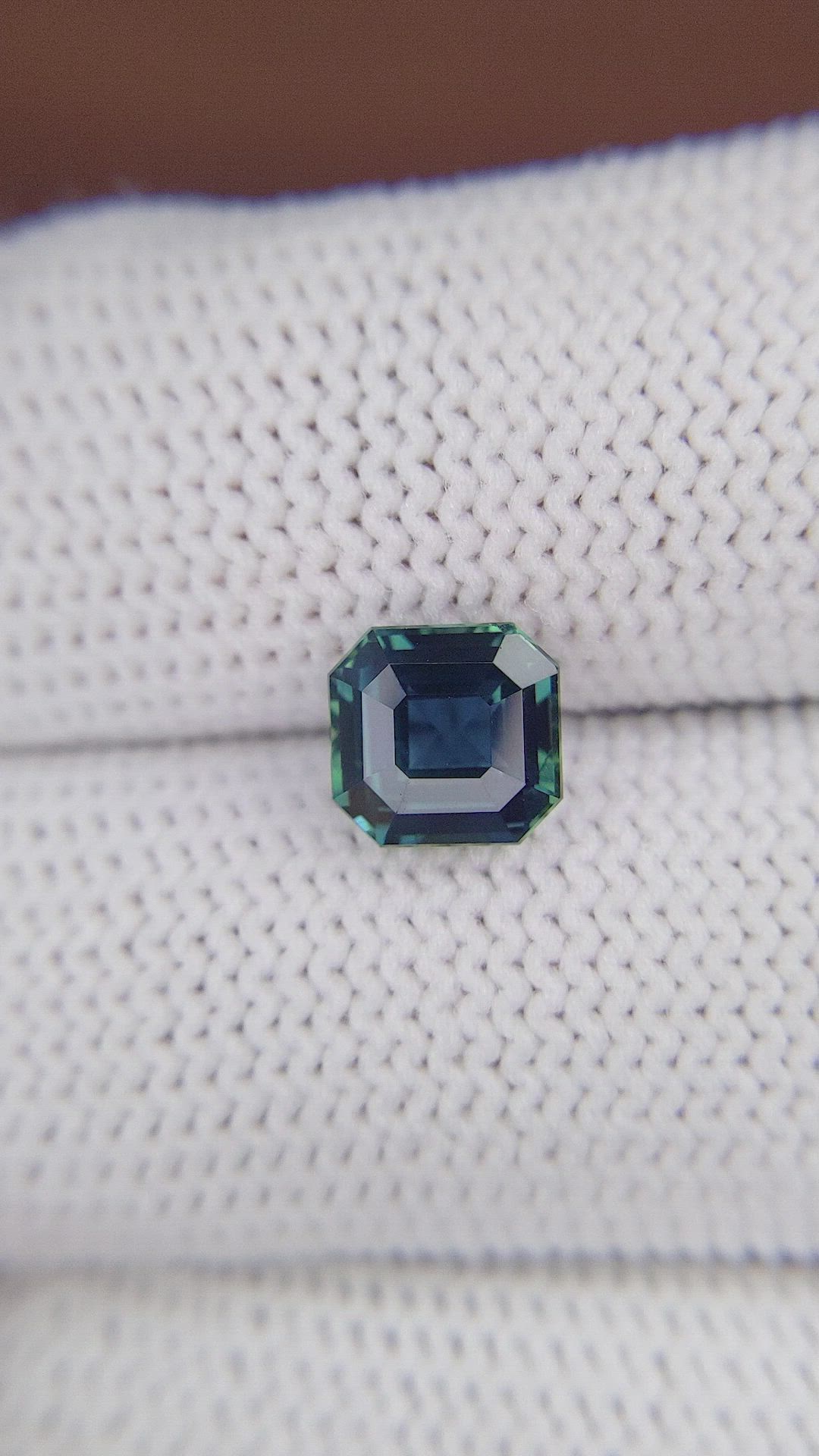 2.49 Ct. Bluish Green Sapphire from Madagascar Size Video