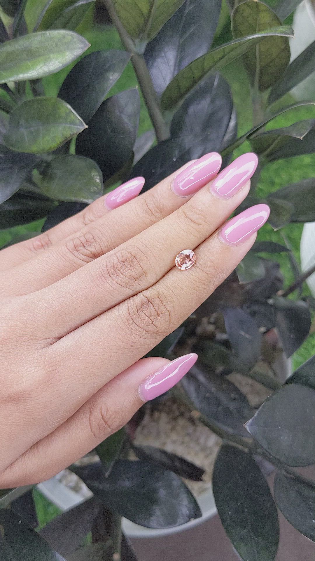 1.02 Ct. Padparadscha Sapphire from Madagascar Size Video