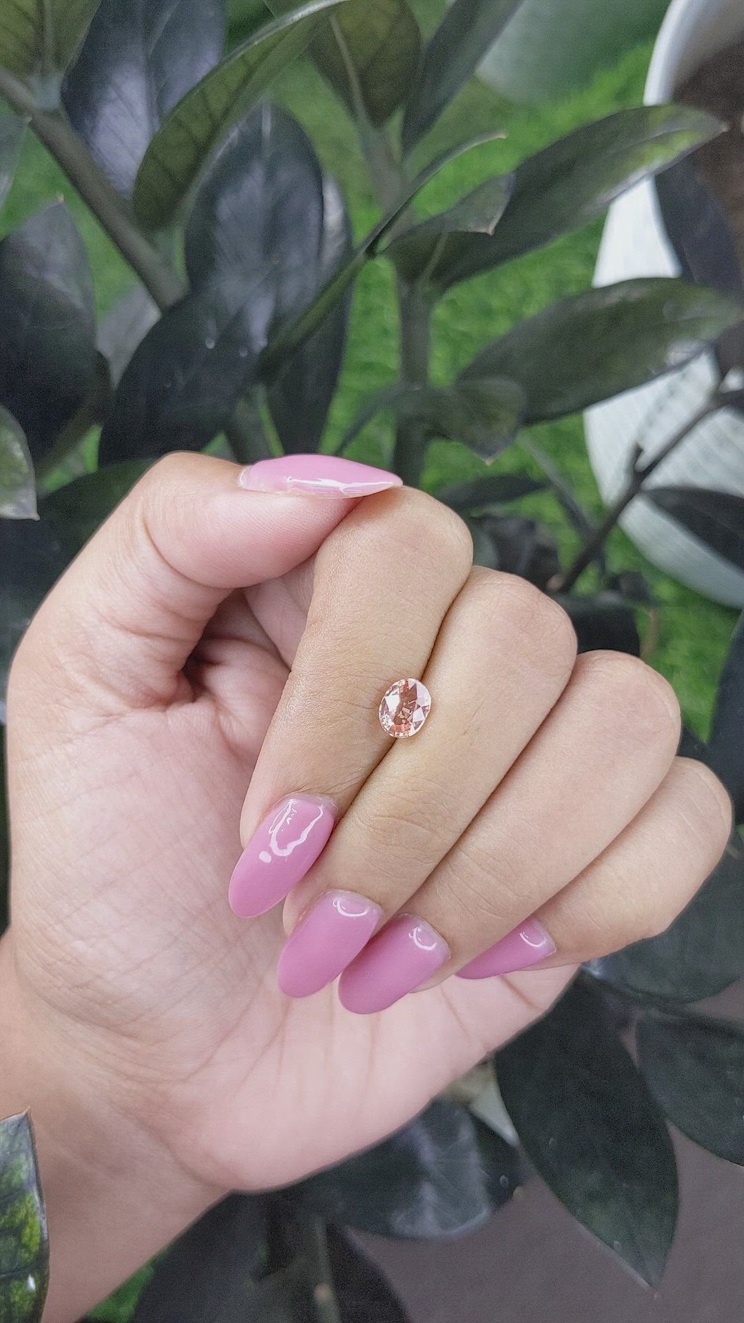 1.02 Ct. Padparadscha Sapphire from Madagascar Size Video