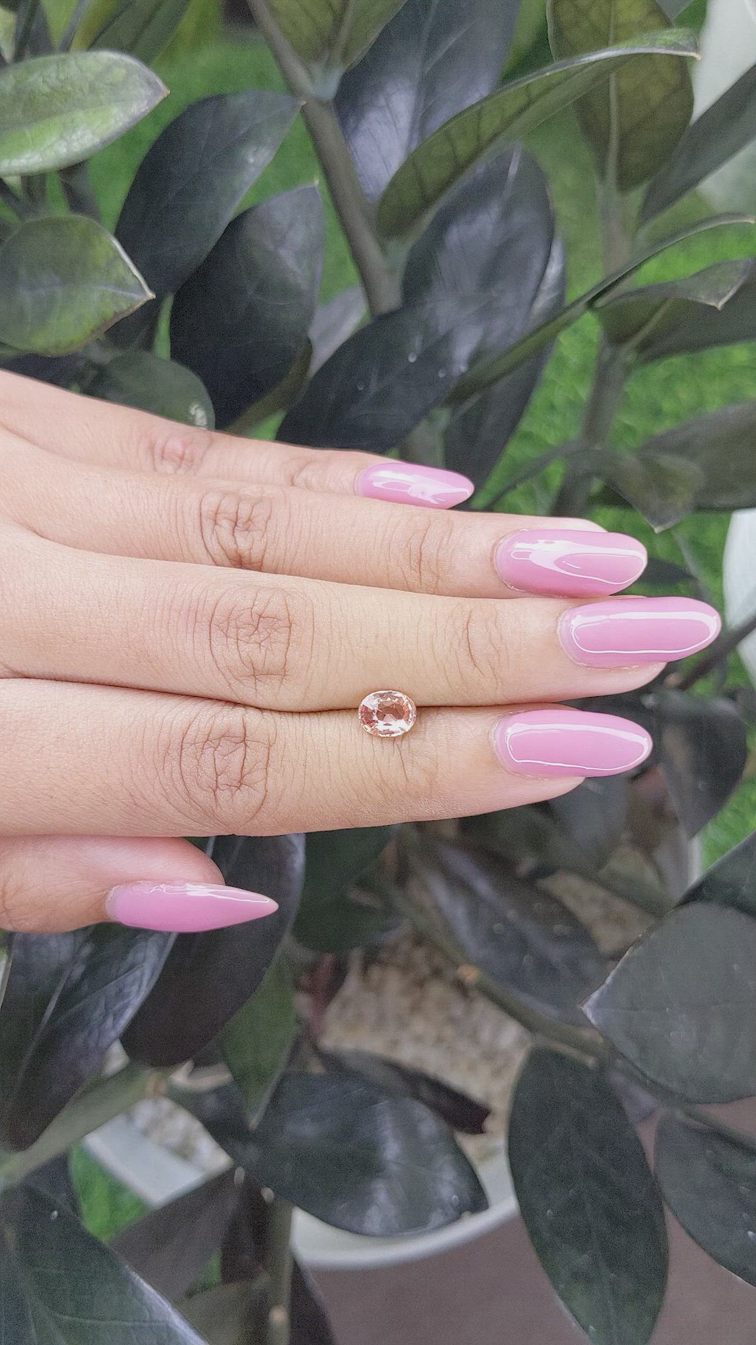 1.02 Ct. Padparadscha Sapphire from Madagascar Size Video