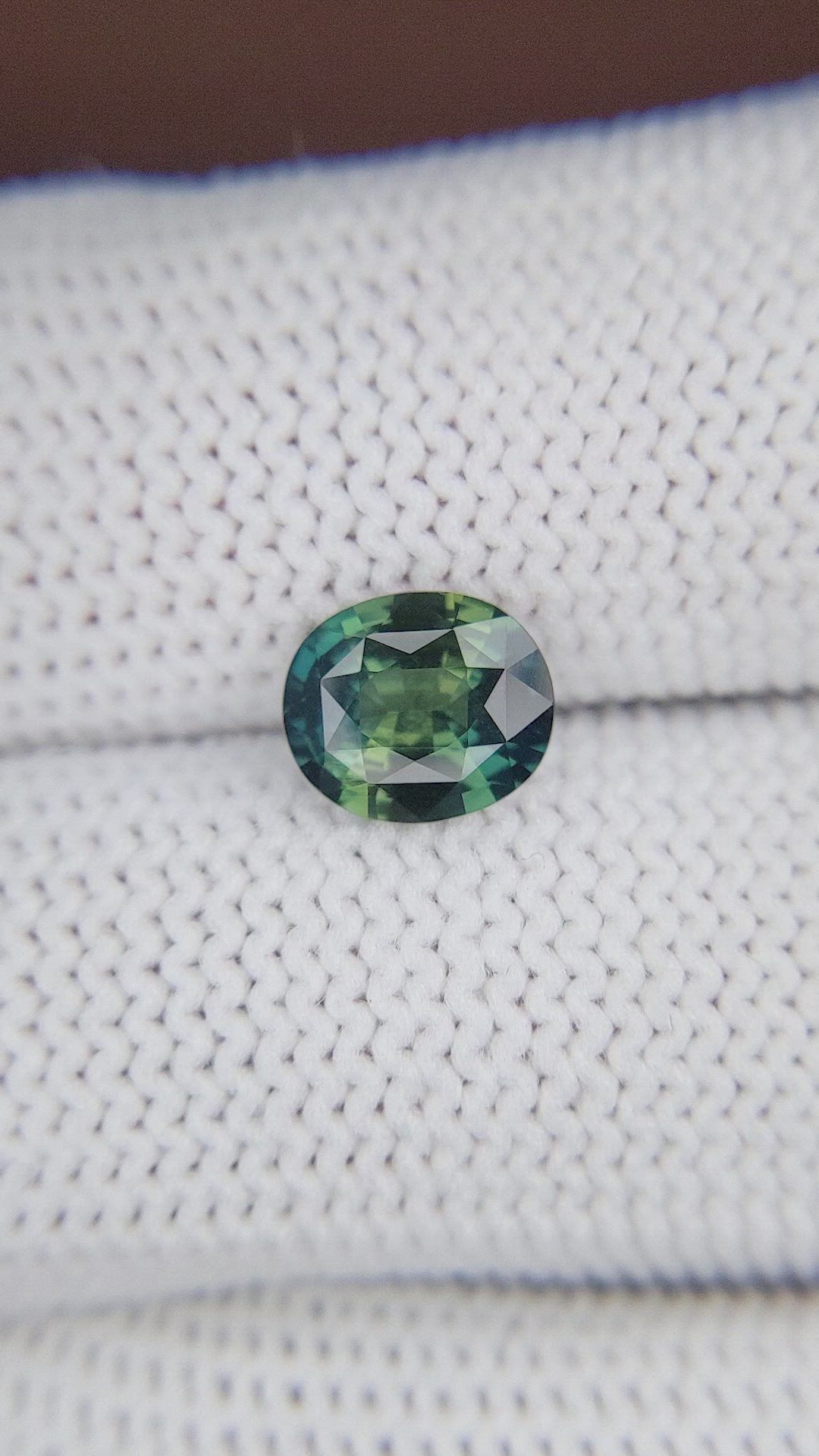 1.65 Ct. Bluish Green Sapphire from Madagascar Size Video