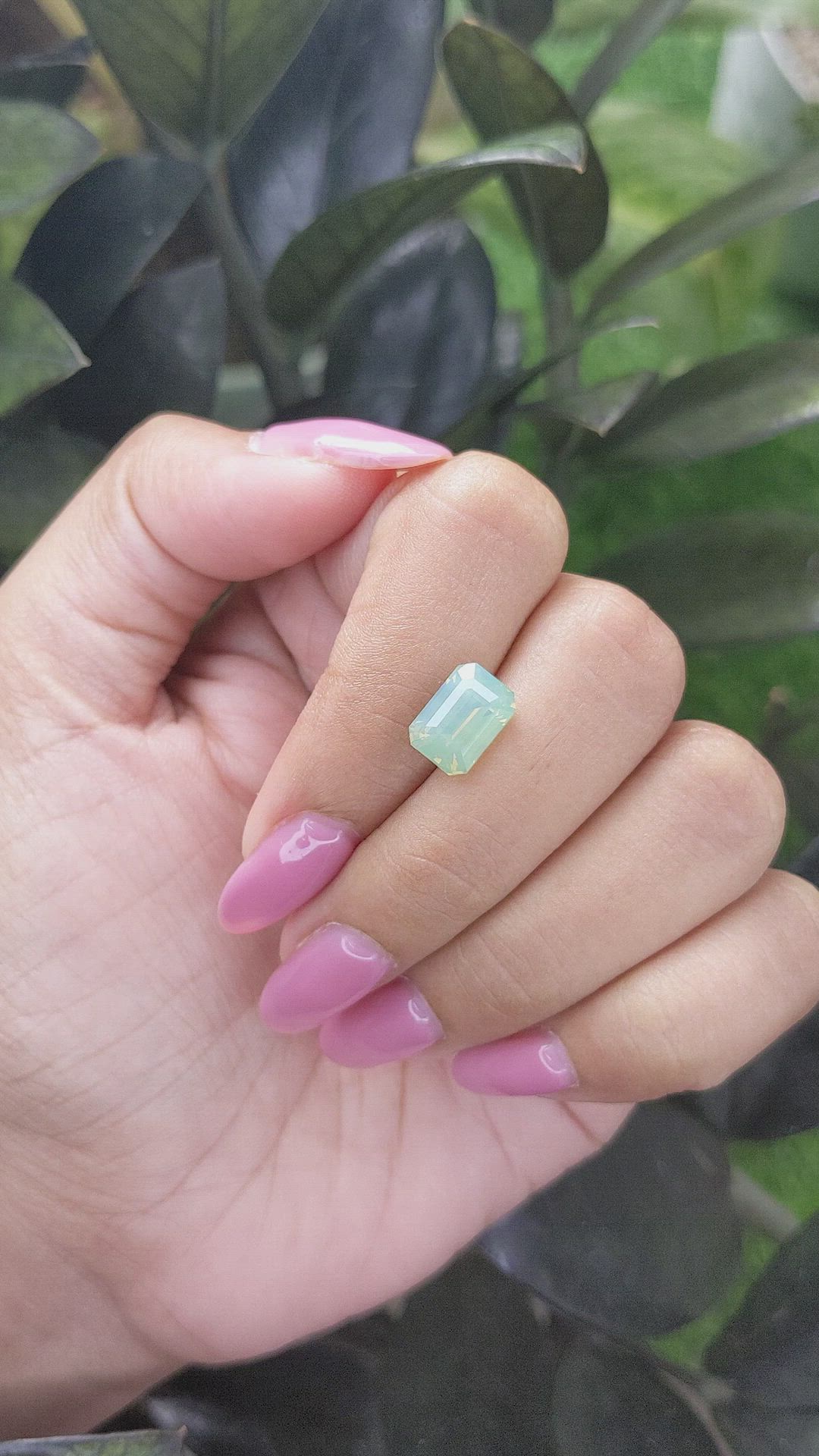 3.61 Ct. Yellowish Green Sapphire from Madagascar Size Video