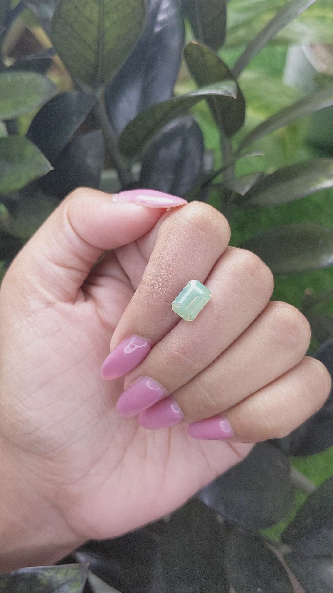 3.61 Ct. Yellowish Green Sapphire from Madagascar Size Video