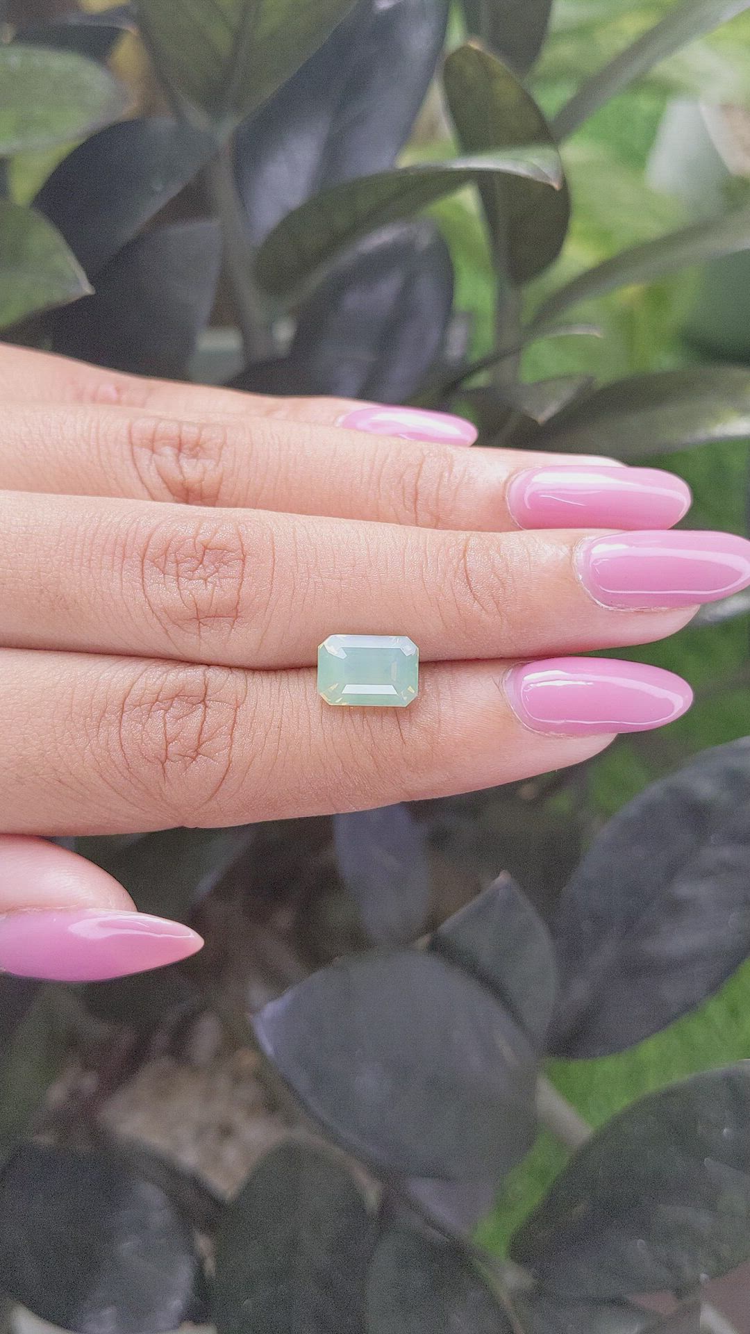 3.61 Ct. Yellowish Green Sapphire from Madagascar Size Video