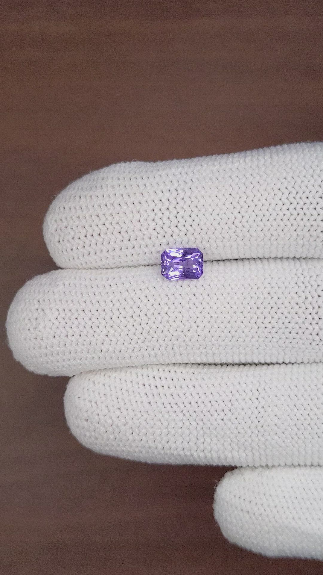 1.11 Ct. Purple Sapphire from Madagascar Size Video
