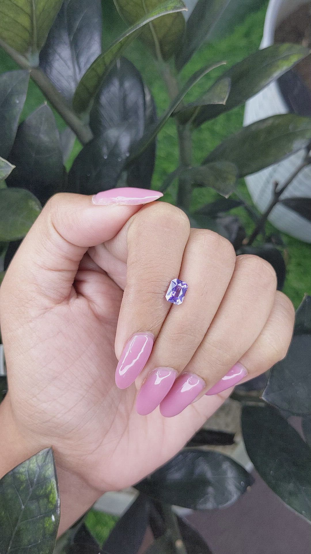 1.11 Ct. Purple Sapphire from Madagascar Size Video