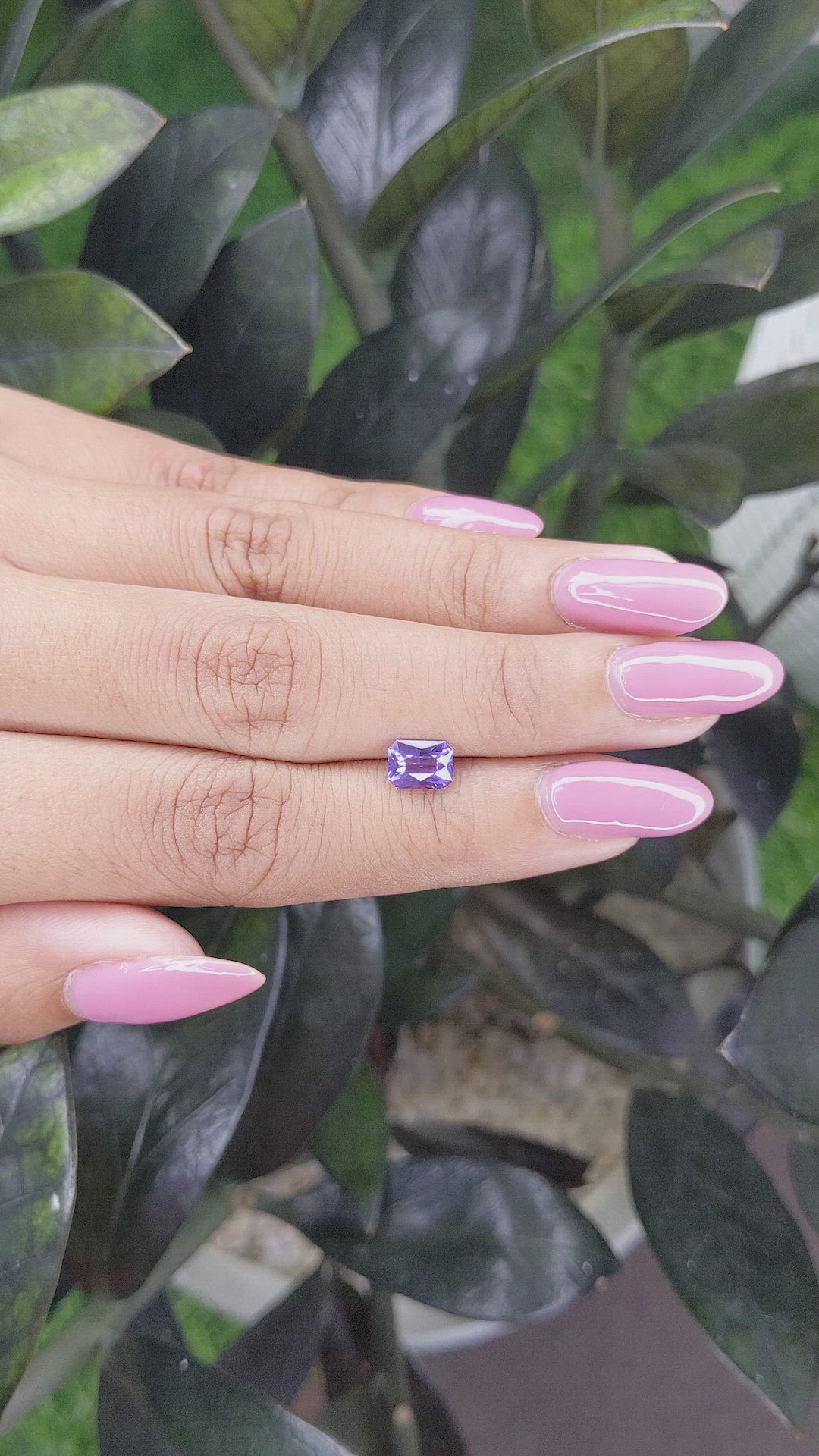 1.11 Ct. Purple Sapphire from Madagascar Size Video