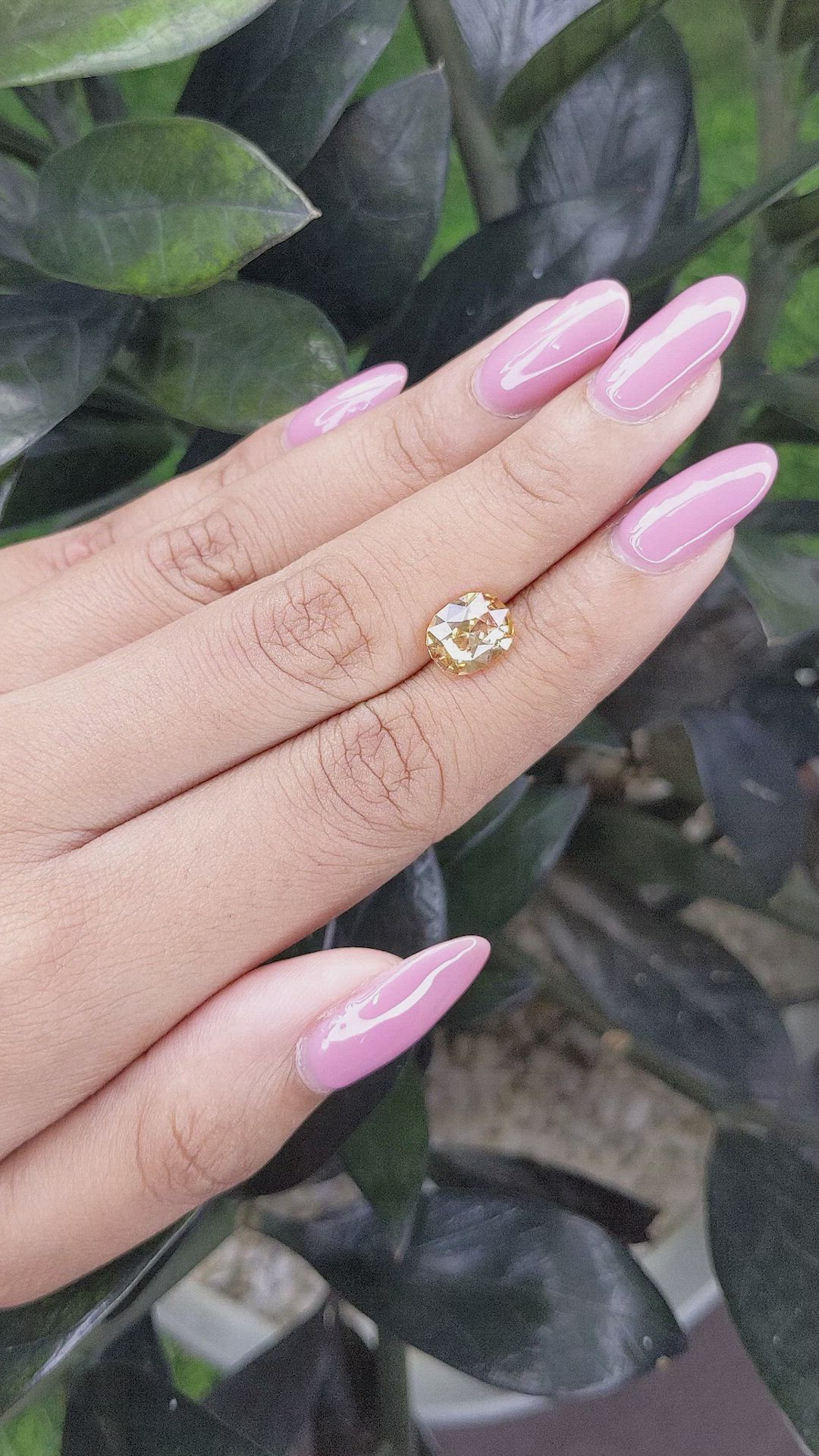 2.34 Ct. Peach Sapphire from Madagascar Size Video