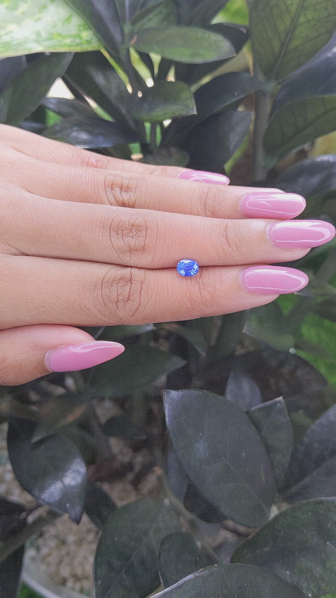 0.77 Ct. Blue Sapphire from Tanzania Size Video