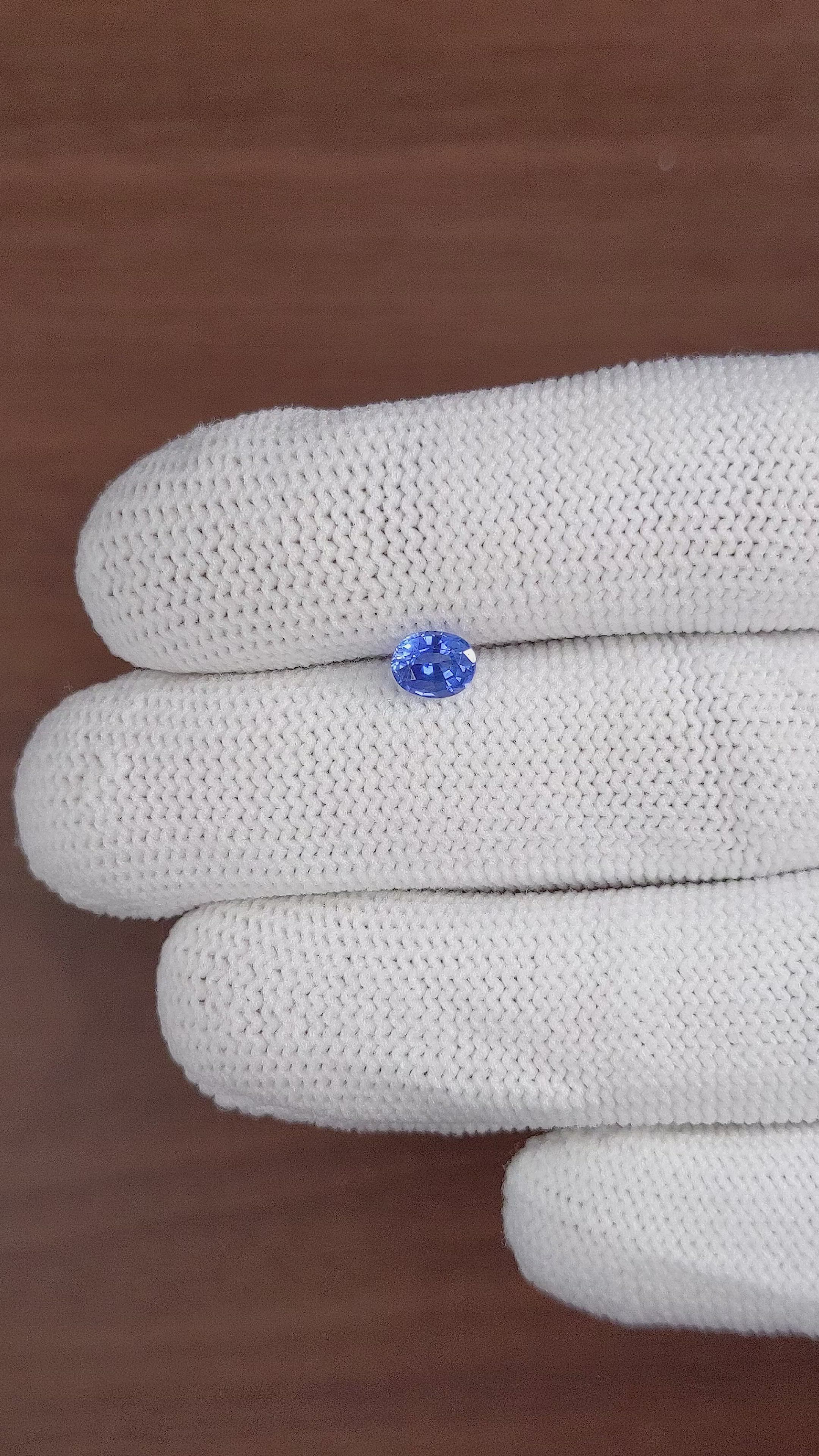 0.77 Ct. Blue Sapphire from Tanzania Size Video