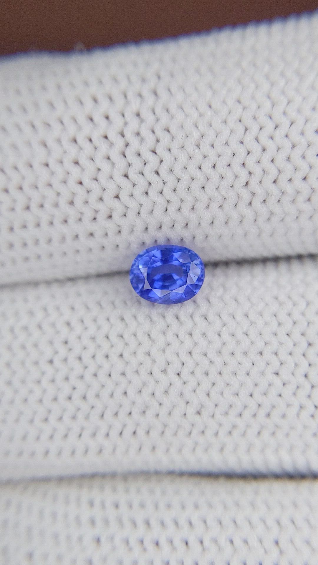 0.77 Ct. Blue Sapphire from Tanzania Size Video