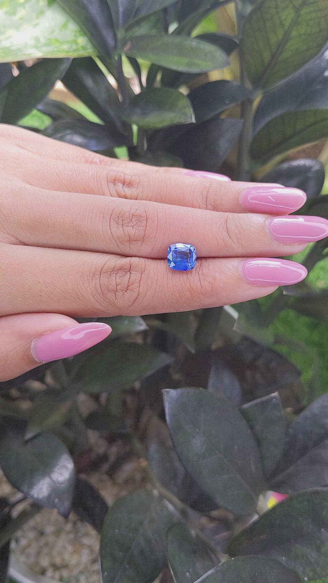 2.41 Ct. Blue Sapphire from Tanzania Size Video