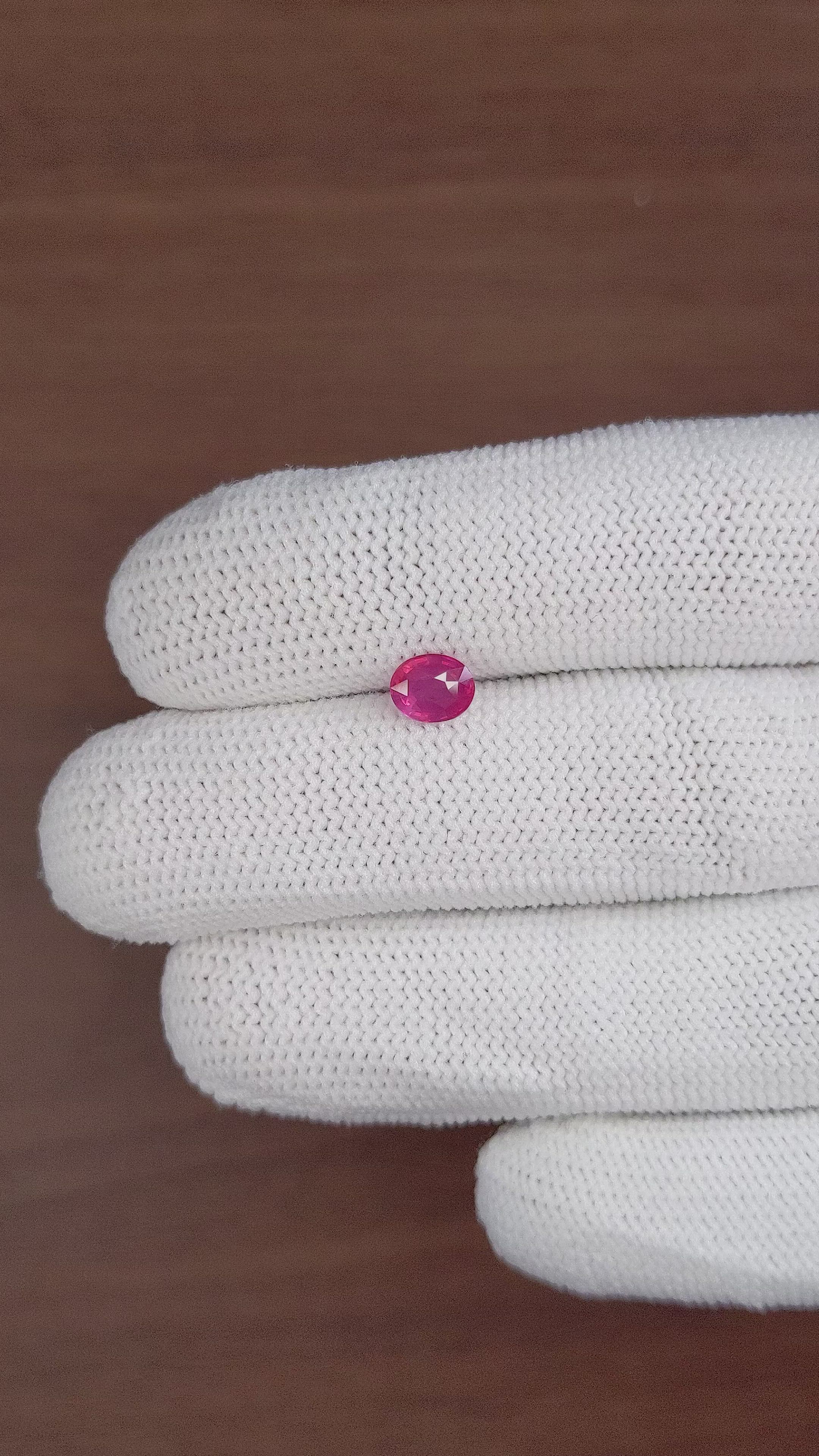 0.88 Ct. Pink Sapphire from Tanzania Size Video