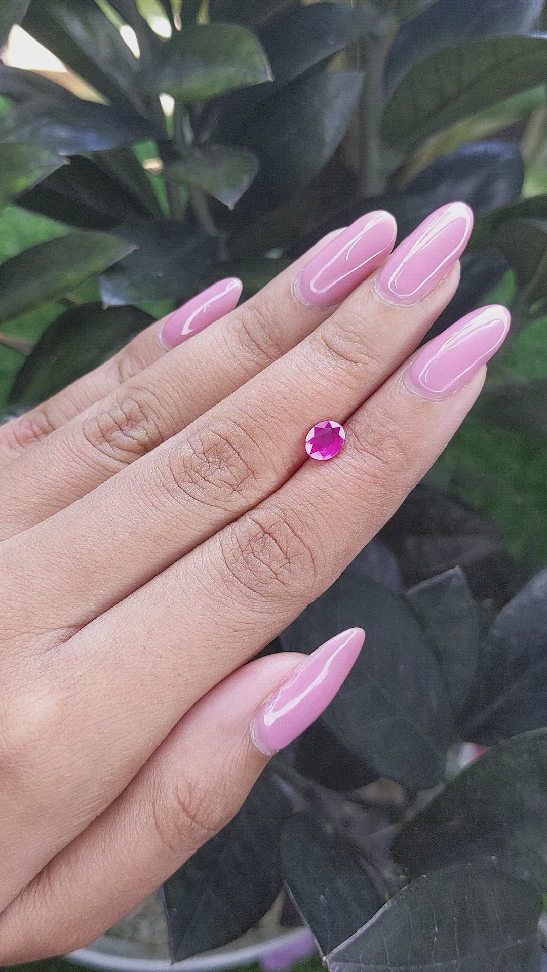 0.88 Ct. Pink Sapphire from Tanzania Size Video