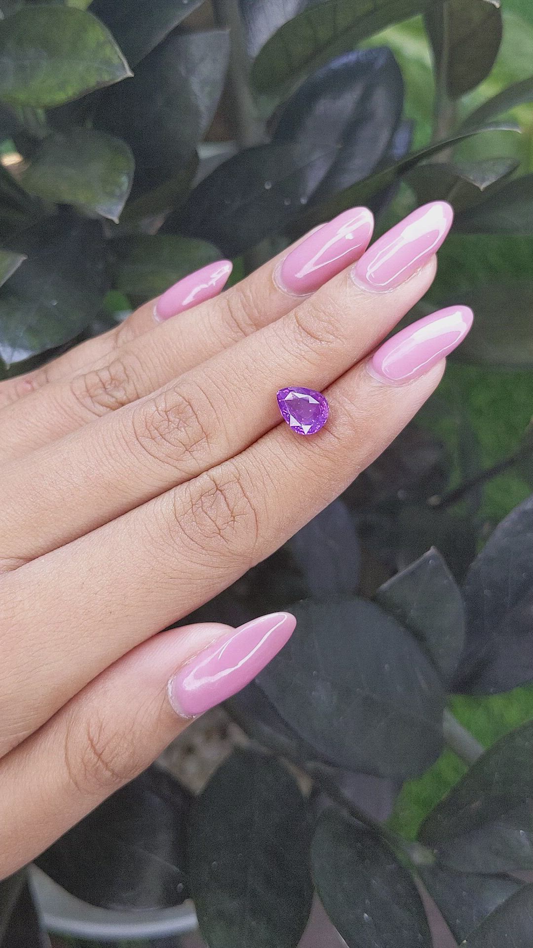 2.55 Ct. Purple Sapphire from Tanzania Size Video
