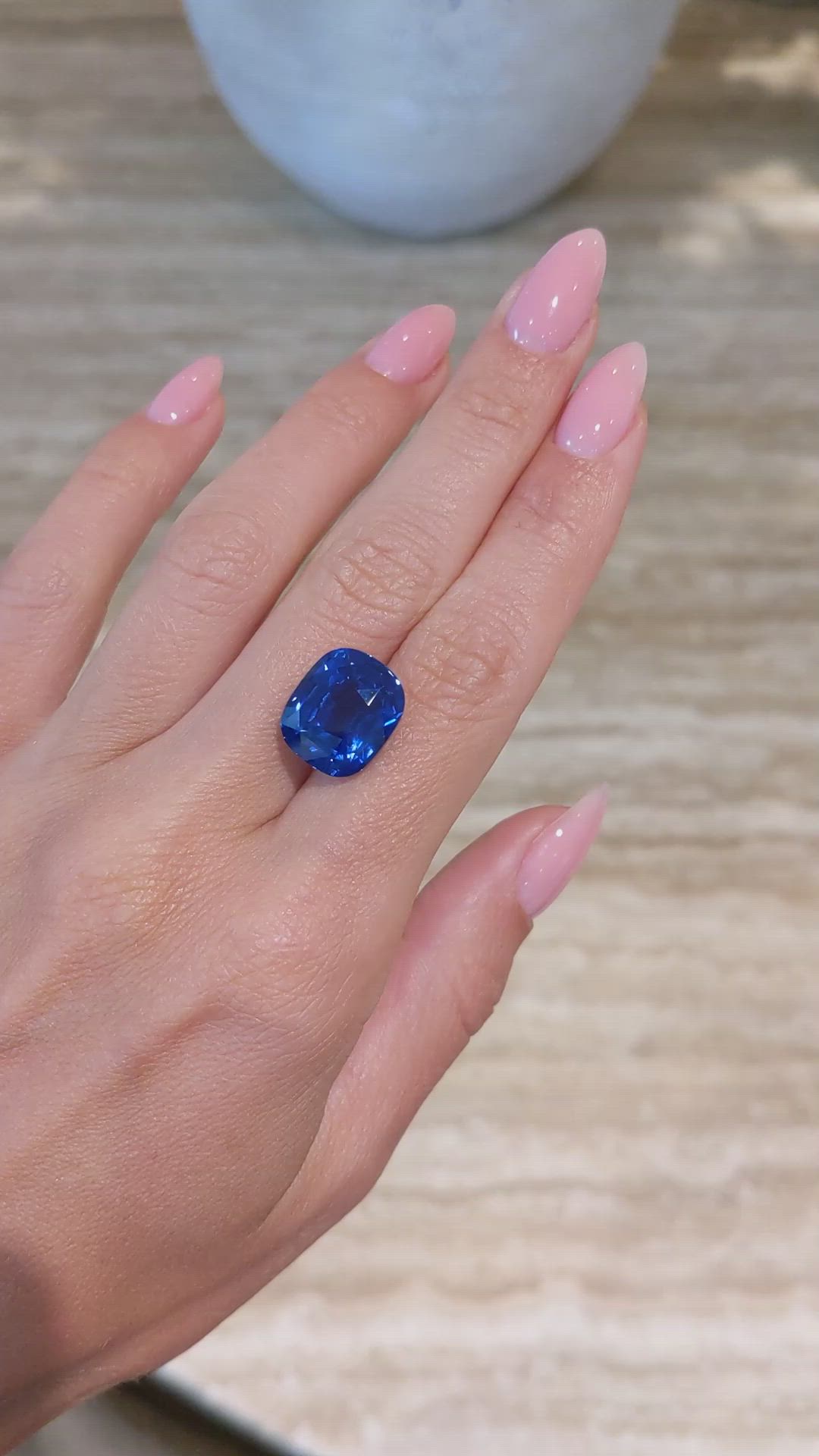 15.09 Ct. Blue Sapphire from Madagascar Size Video