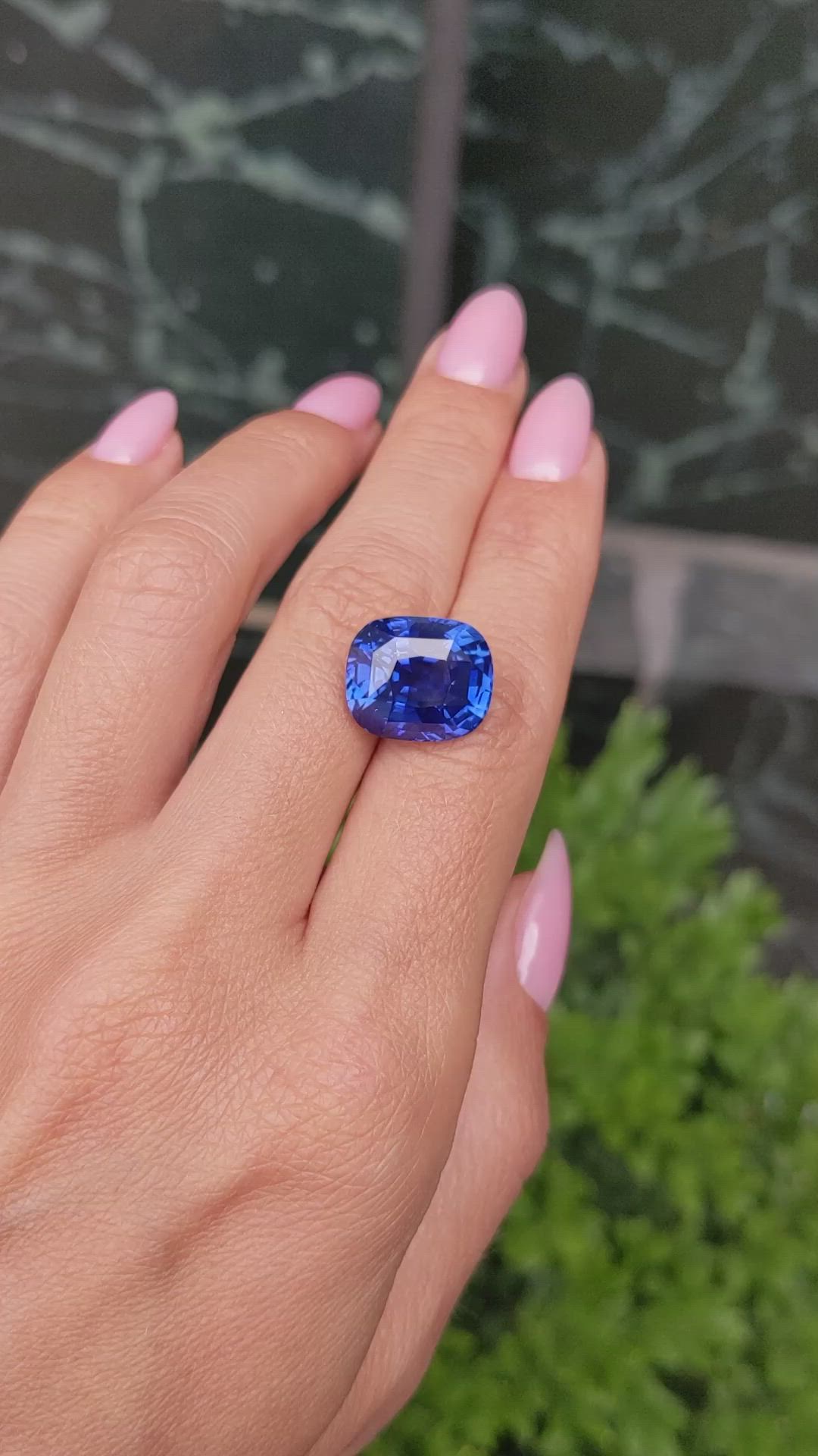 15.09 Ct. Blue Sapphire from Madagascar Size Video