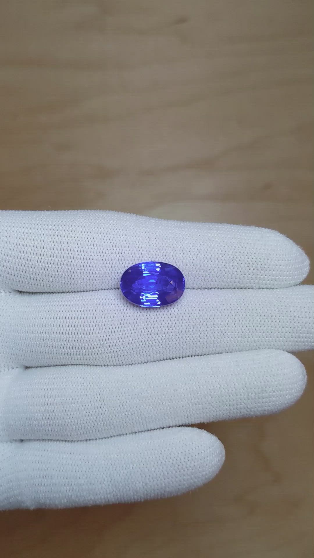 10.11 Ct. Blue Sapphire from Madagascar Size Video