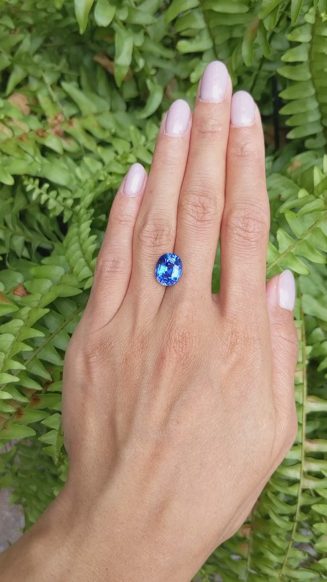 7.32 Ct. Blue Sapphire from Ceylon (Sri Lanka) Size Video
