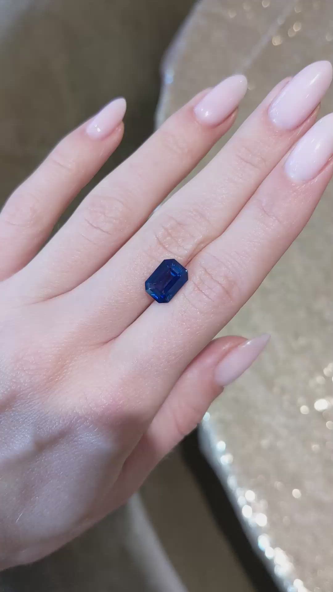 4.03 Ct. Blue Sapphire from Madagascar Size Video