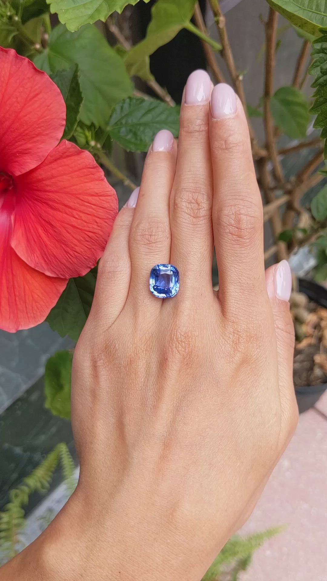 10.03 Ct. Blue Sapphire from Ceylon (Sri Lanka) Size Video