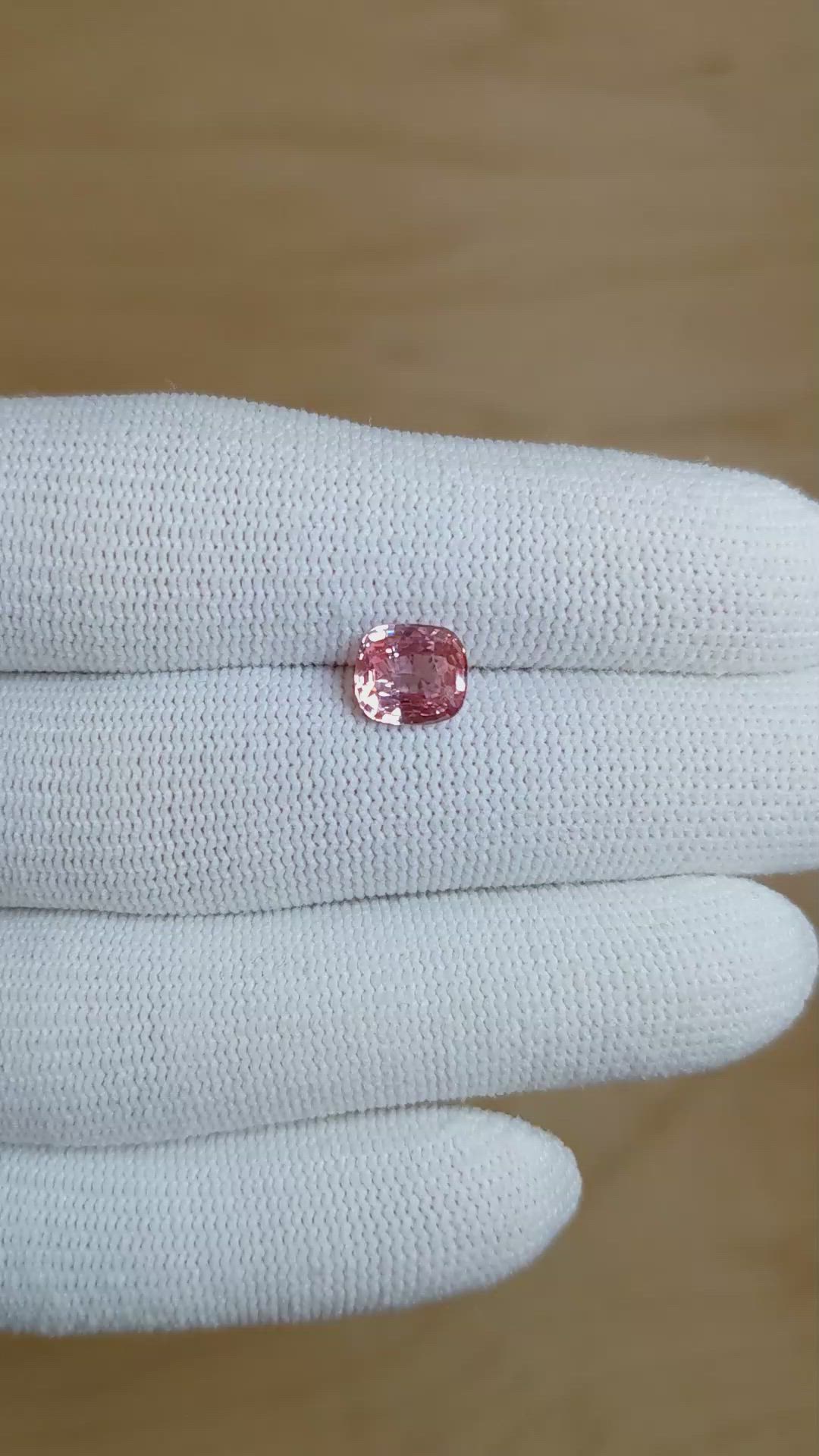 2.02 Ct. Padparadscha Sapphire from Madagascar Size Video
