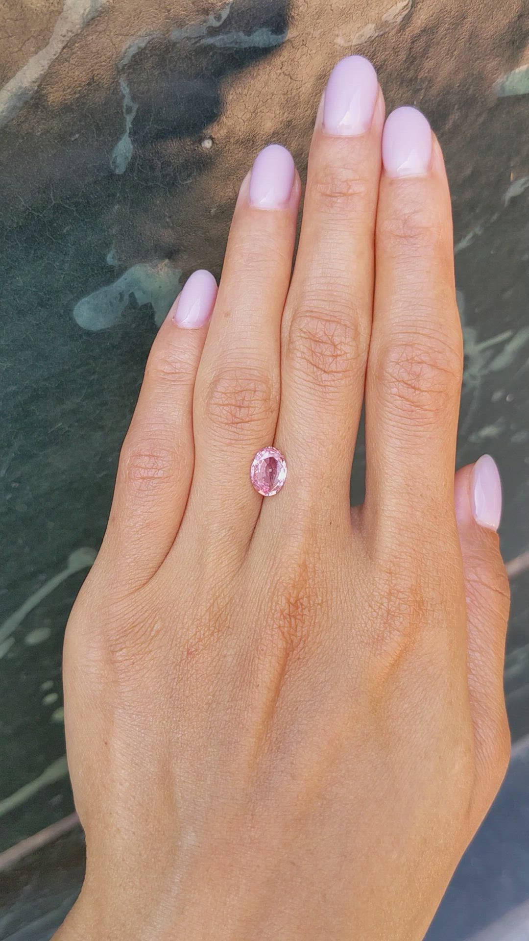 1.77 Ct. Padparadscha Sapphire from Ceylon (Sri Lanka) Size Video