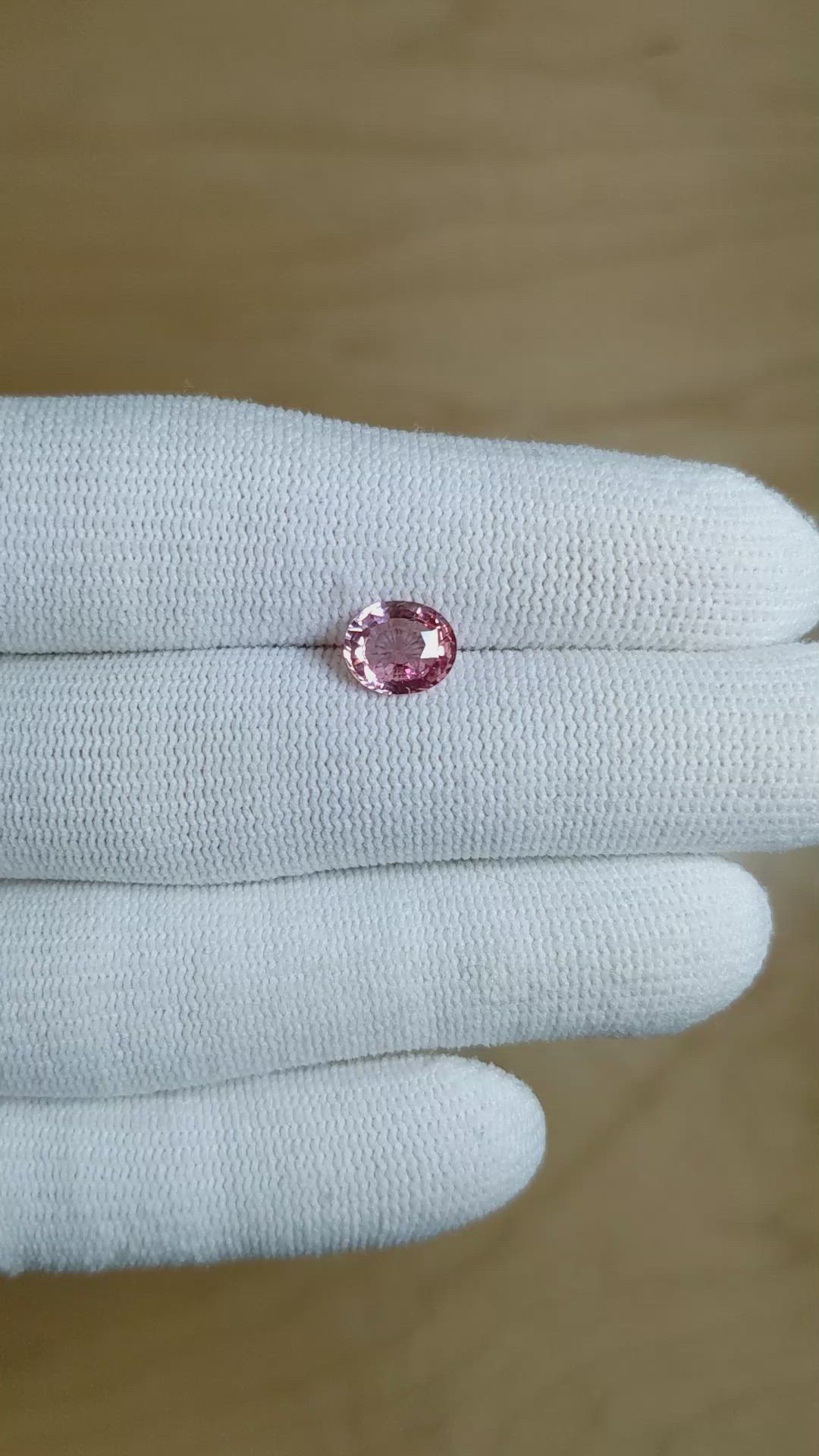 1.60 Ct. Padparadscha Sapphire from Madagascar Size Video