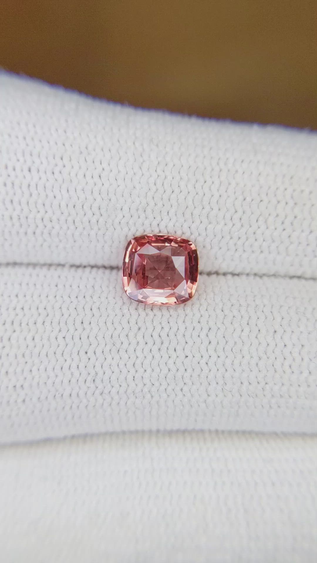 1.52 Ct. Padparadscha Sapphire from Madagascar Size Video
