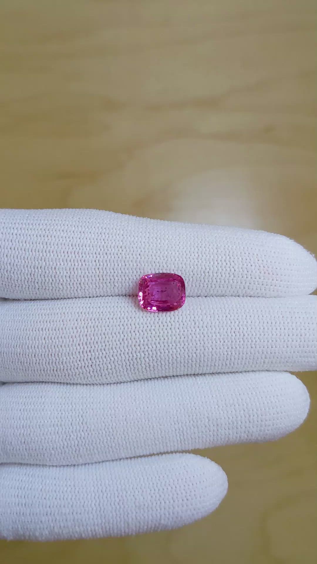 3.03 Ct. Pink Sapphire from Madagascar Size Video