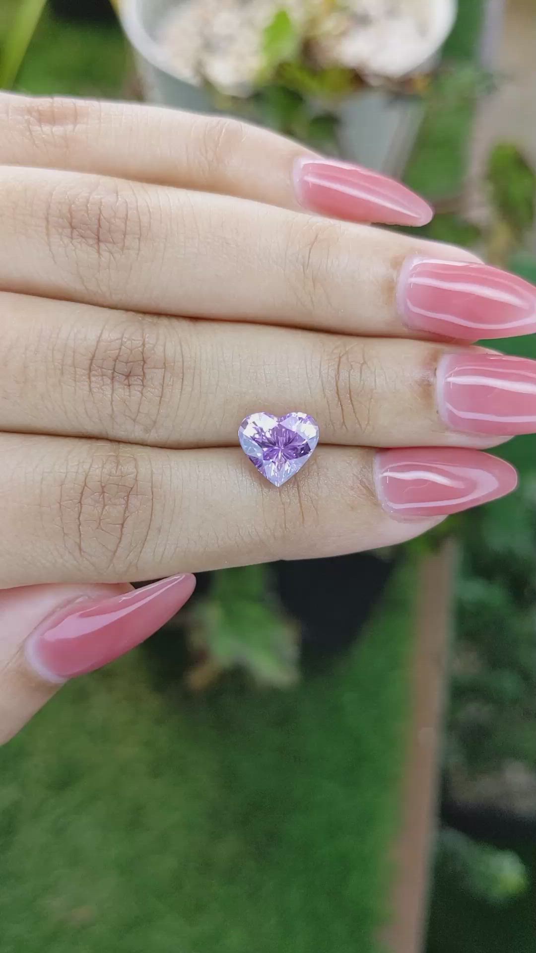 3.00 Ct. Pinkish Purple Sapphire from Ceylon (Sri Lanka) Size Video