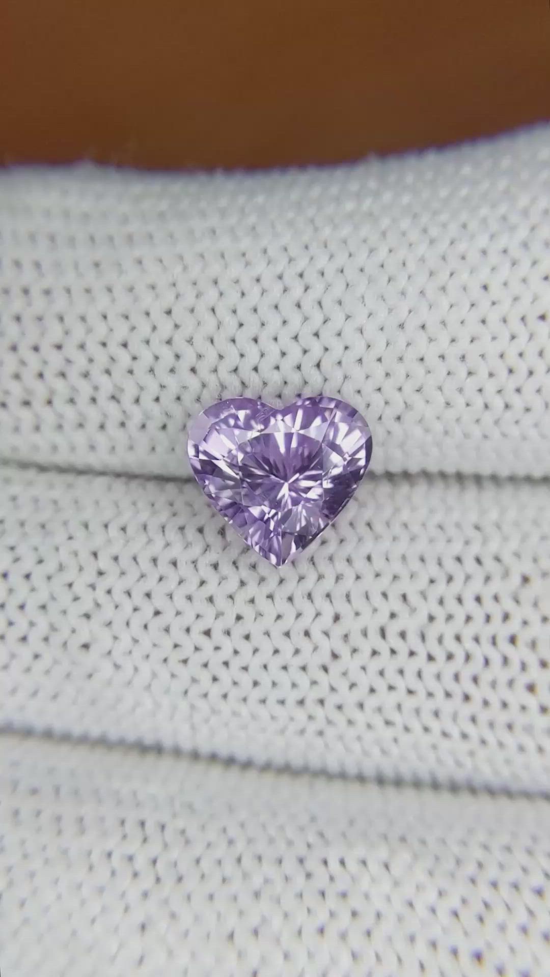 3.00 Ct. Pinkish Purple Sapphire from Ceylon (Sri Lanka) Size Video