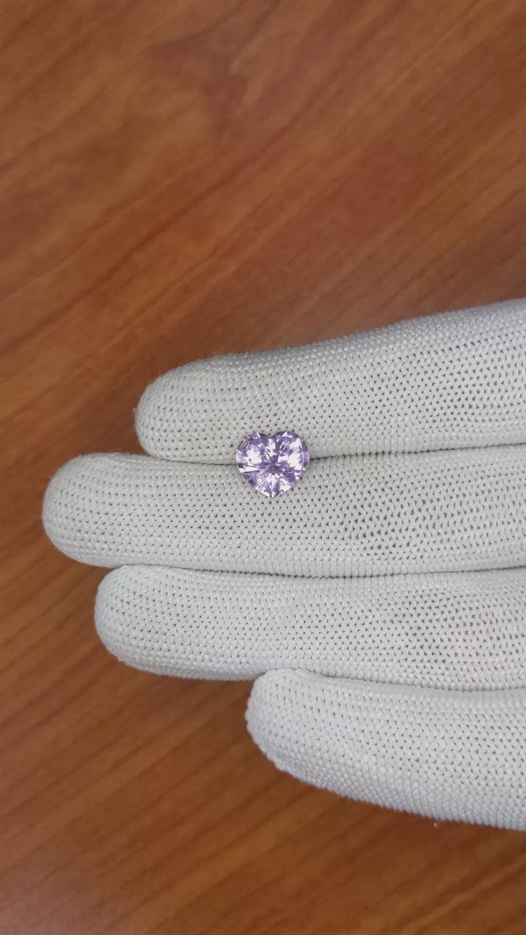 3.14 Ct. Pinkish Purple Sapphire from Ceylon (Sri Lanka) Size Video