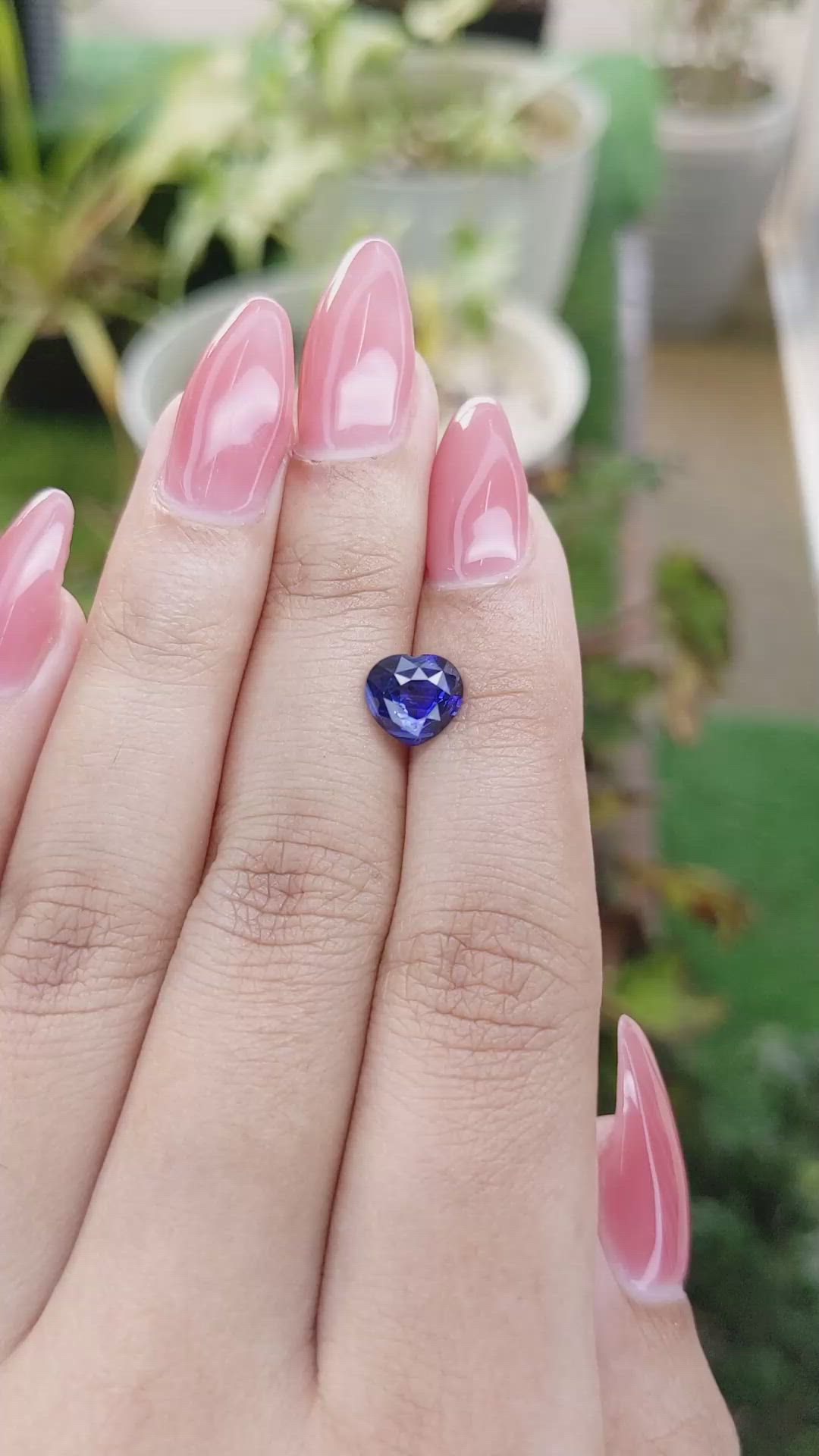 2.09 Ct. Blue Sapphire from Ceylon (Sri Lanka) Size Video