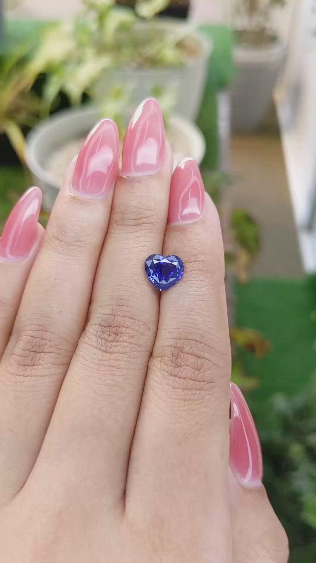 2.49 Ct. Blue Sapphire from Ceylon (Sri Lanka) Size Video