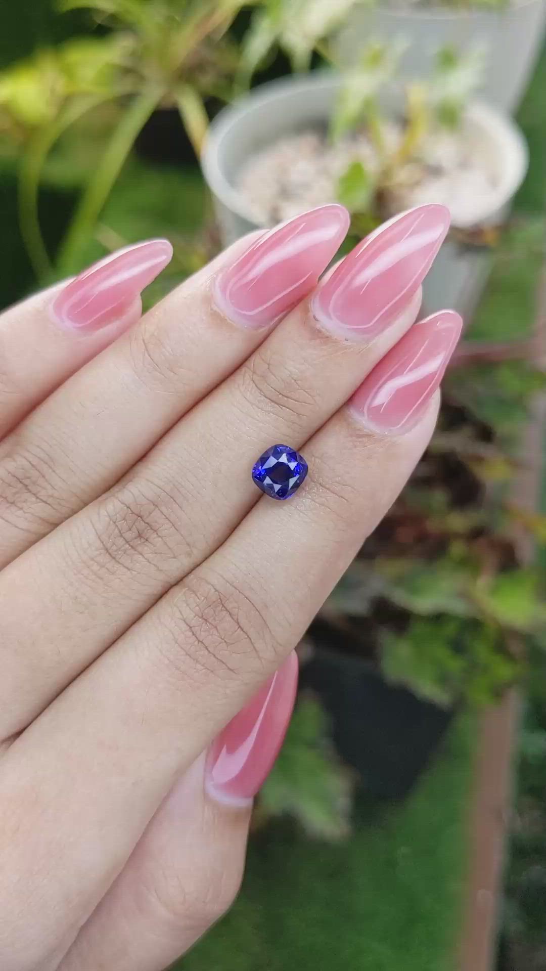 2.03 Ct. Blue Sapphire from Ceylon (Sri Lanka) Size Video