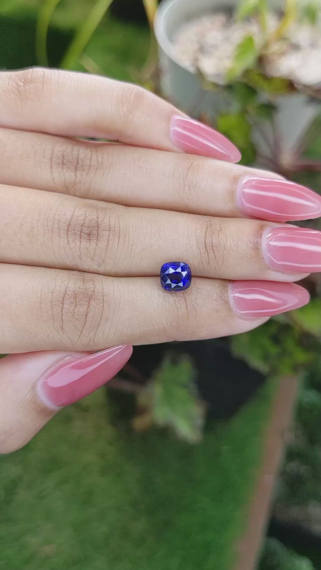2.03 Ct. Blue Sapphire from Ceylon (Sri Lanka) Size Video