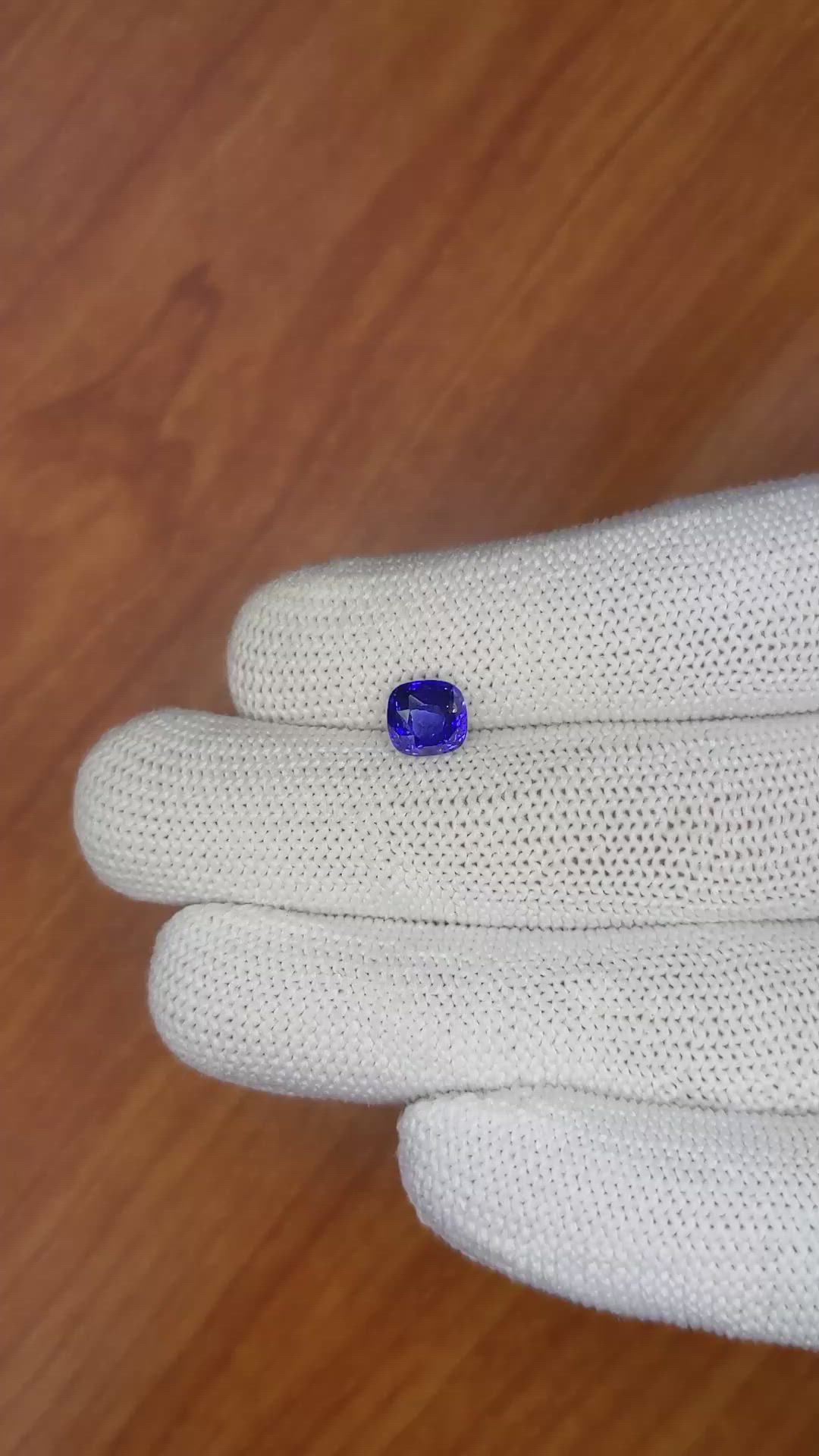2.03 Ct. Blue Sapphire from Ceylon (Sri Lanka) Size Video