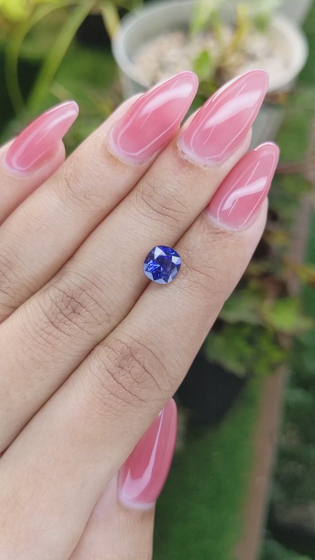 2.08 Ct. Blue Sapphire from Ceylon (Sri Lanka) Size Video