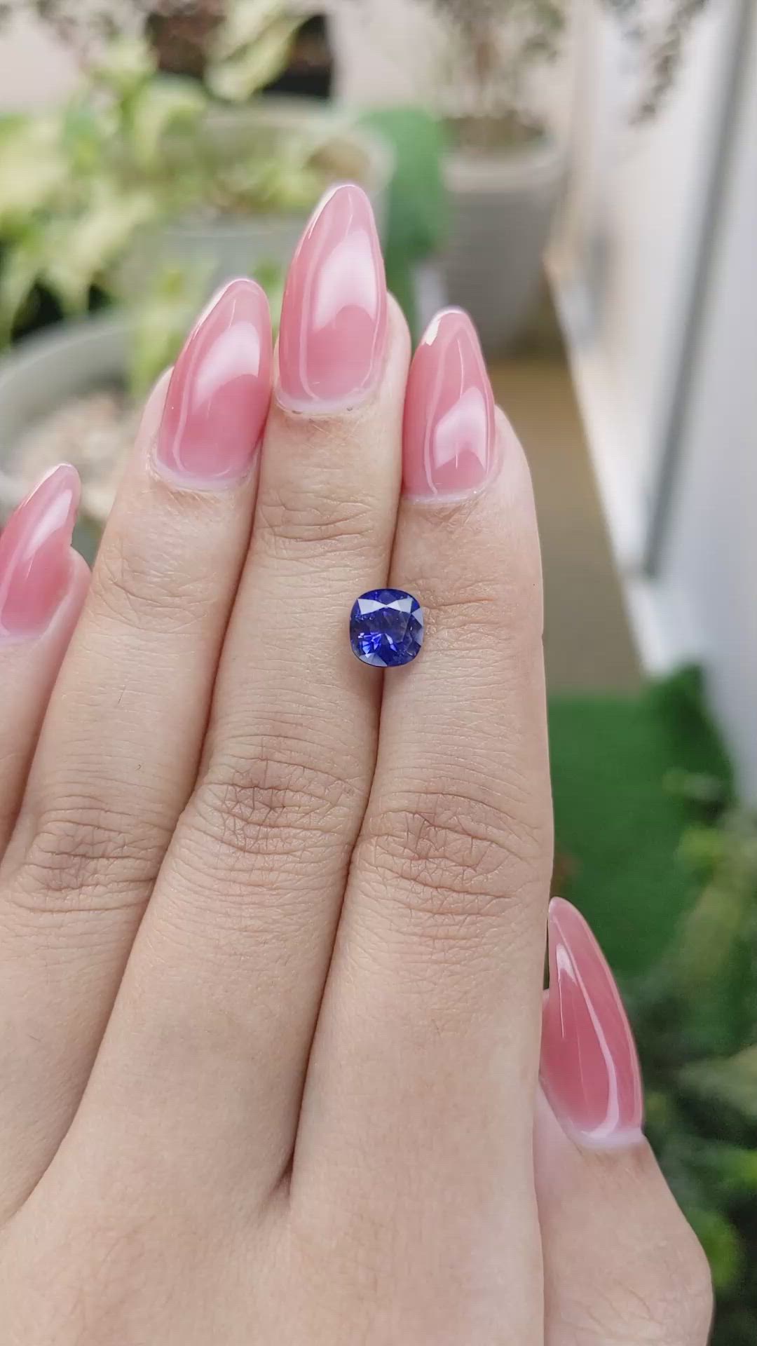 2.08 Ct. Blue Sapphire from Ceylon (Sri Lanka) Size Video