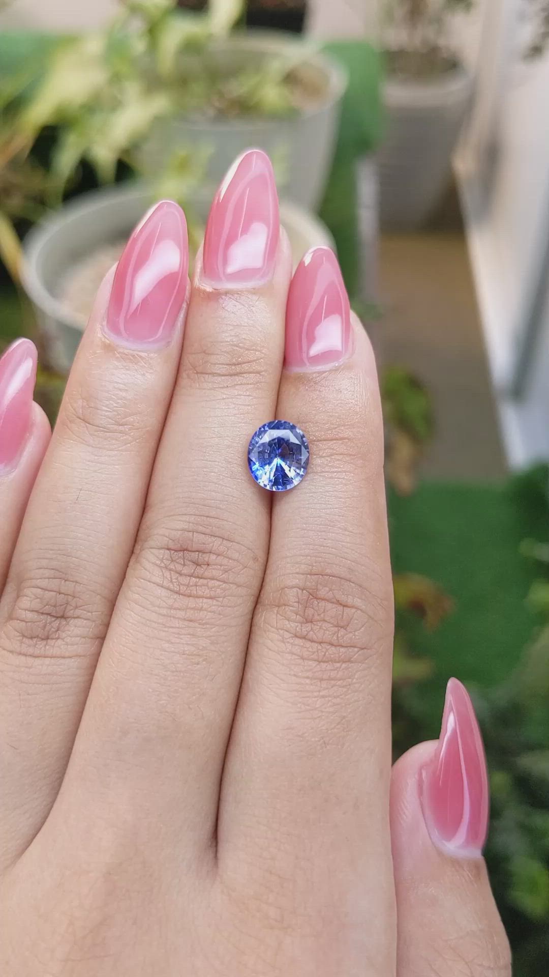 2.49 Ct. Blue Sapphire from Ceylon (Sri Lanka) Size Video