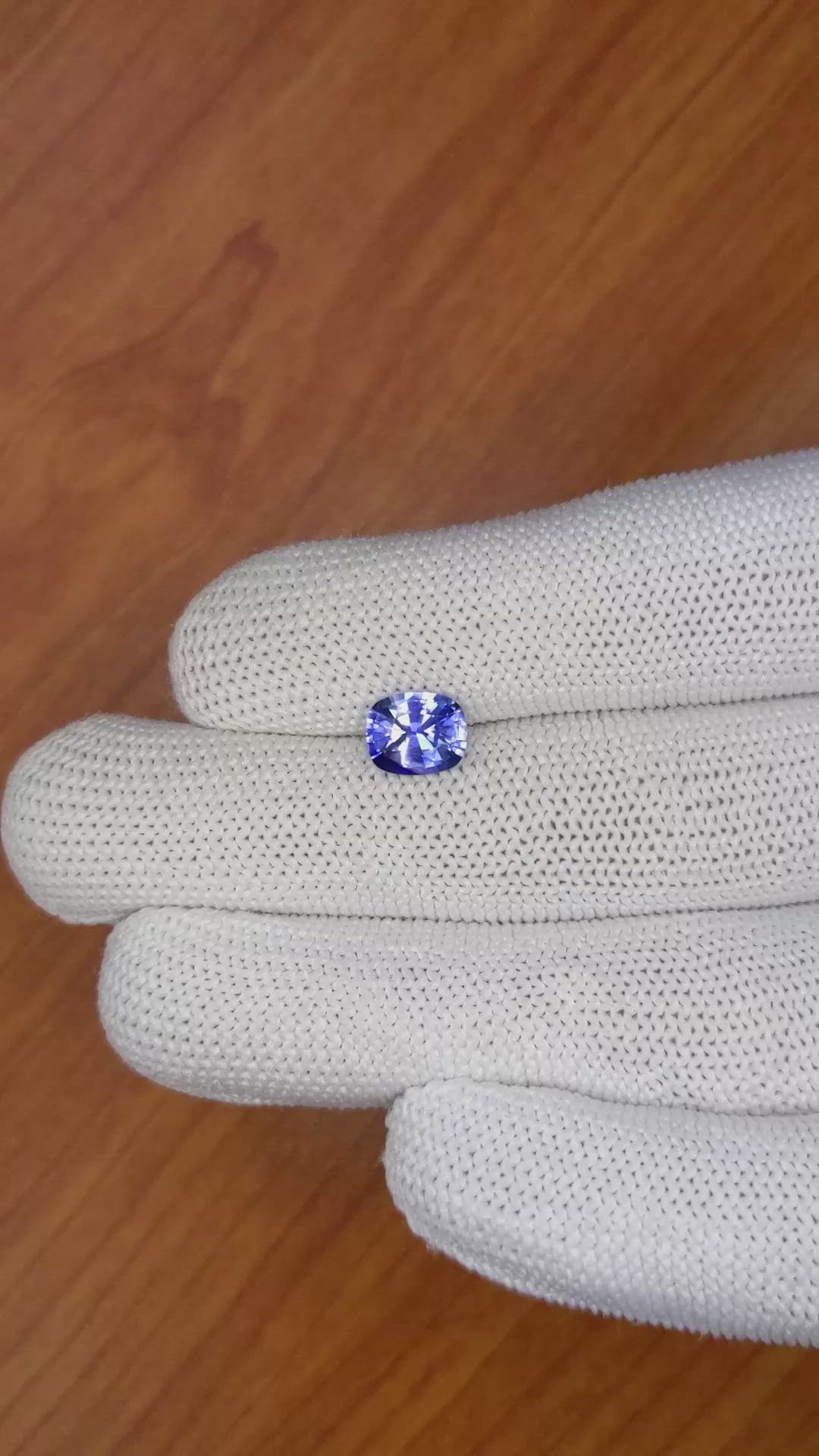 1.77 Ct. Blue Sapphire from Ceylon (Sri Lanka) Size Video