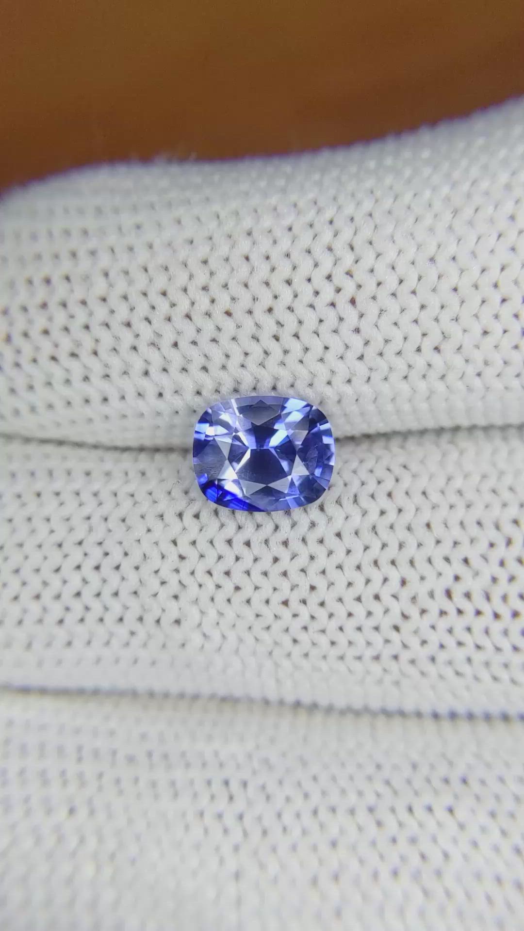 1.77 Ct. Blue Sapphire from Ceylon (Sri Lanka) Size Video