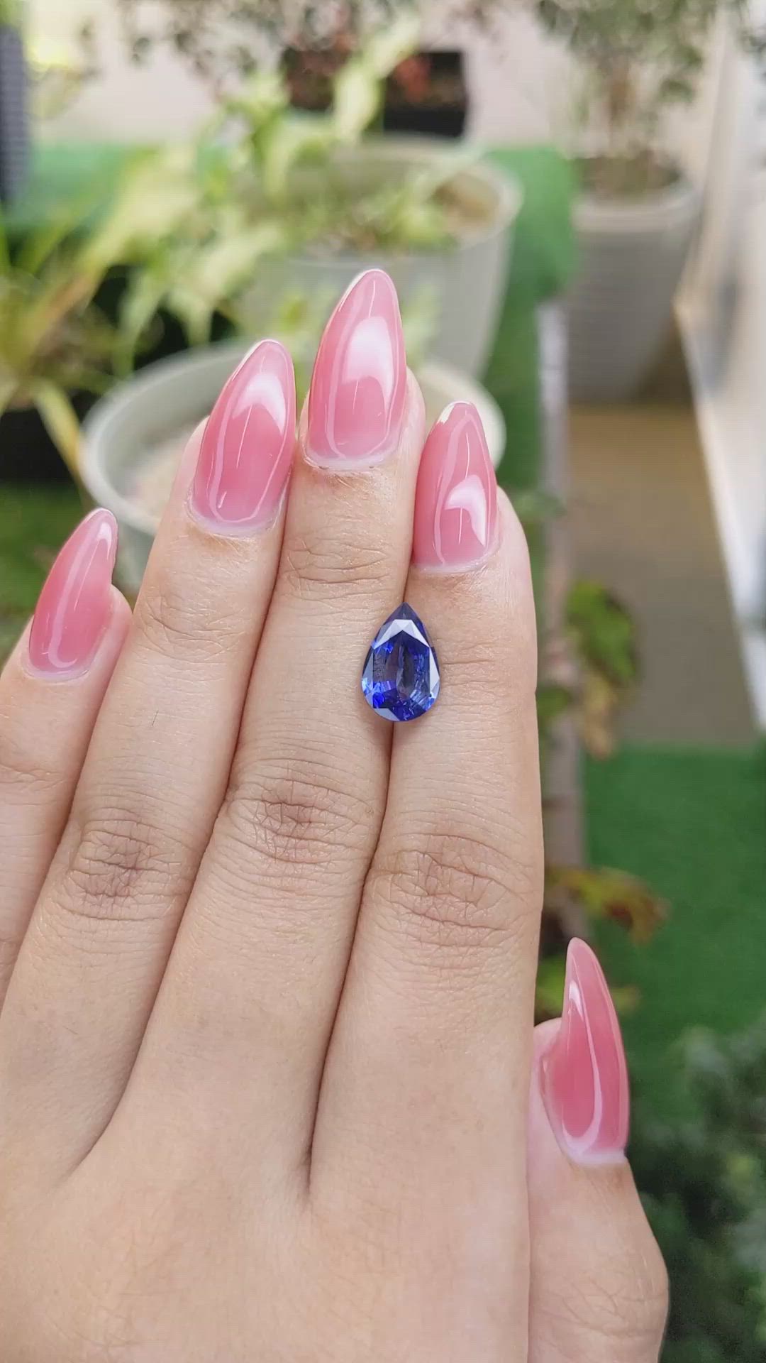 2.68 Ct. Blue Sapphire from Ceylon (Sri Lanka) Size Video