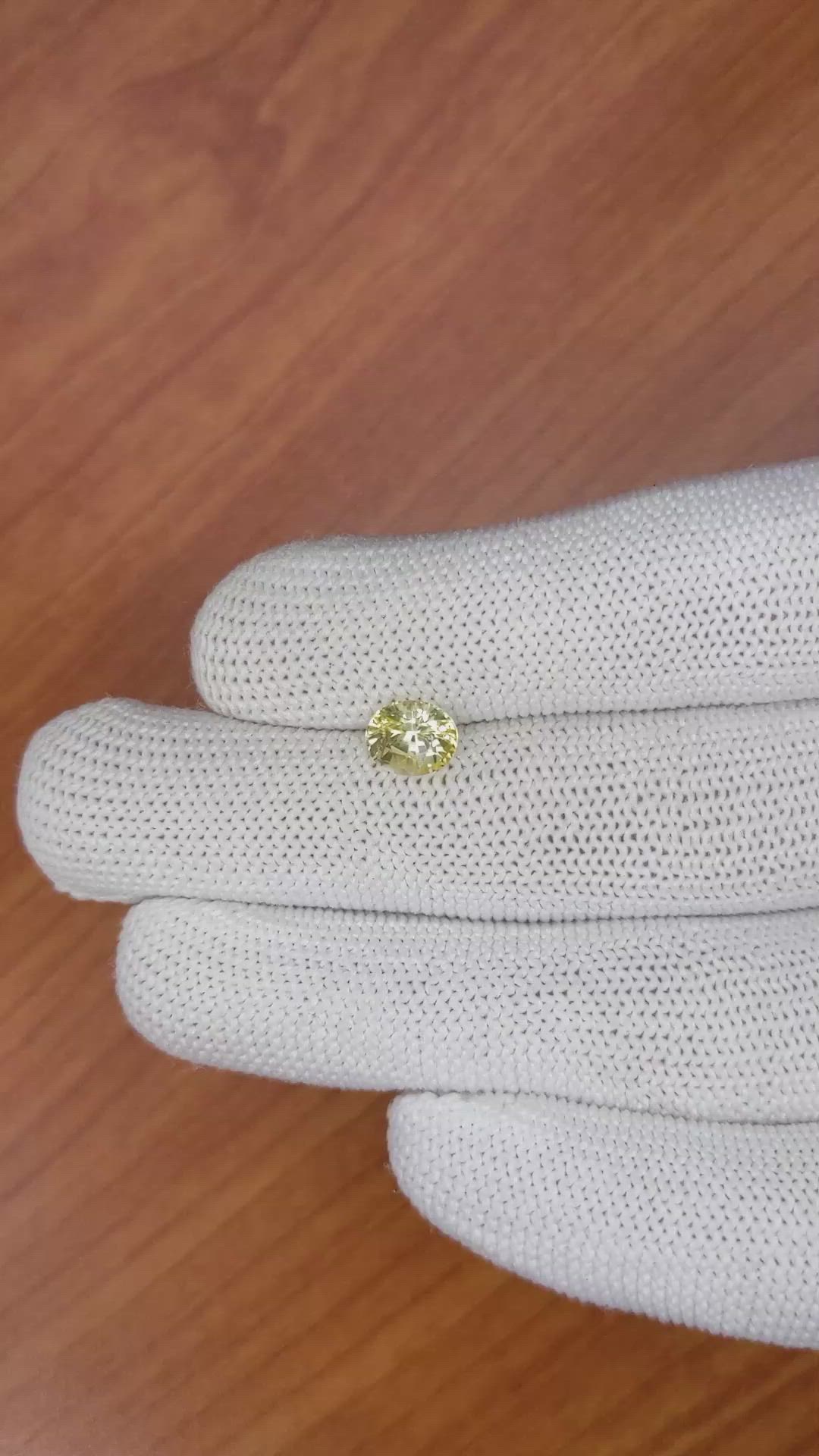 1.53 Ct. Yellow Sapphire from Ceylon (Sri Lanka) Size Video