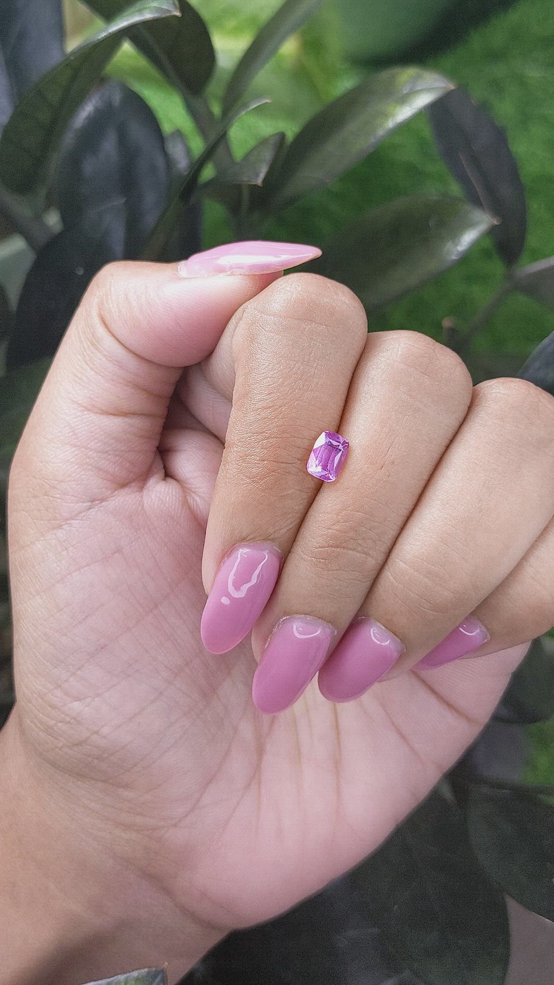 1.04 Ct. Purple Sapphire from Madagascar Size Video